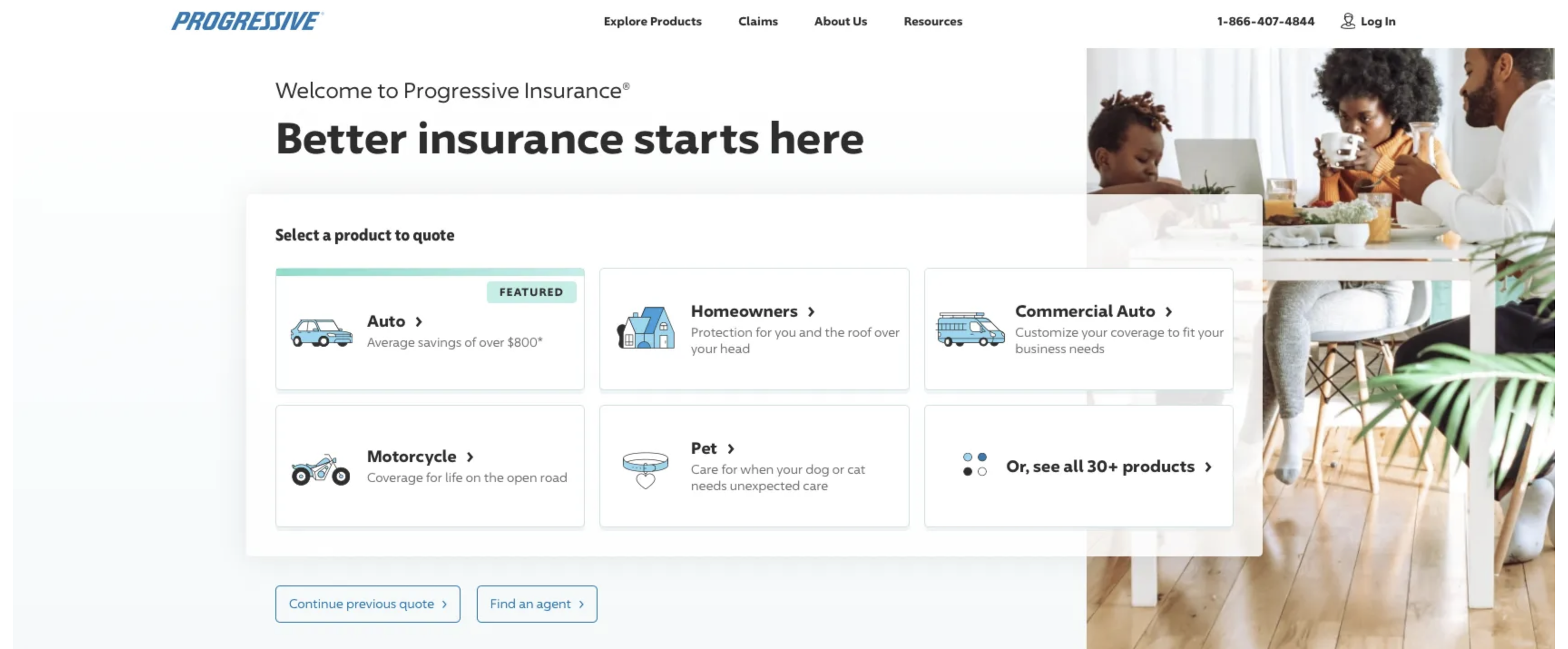 Progressive home screen example